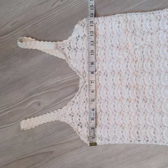 90's vintage Lilly Pulitzer crochet tank top fully lined cream colored - Picture 9 of 16